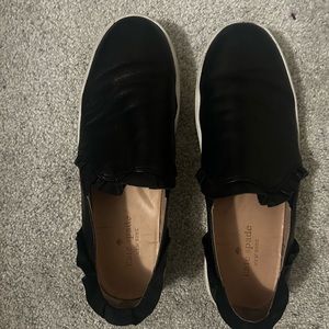 Kate Spade Leather Sneaker with Ruffle Detail